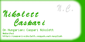 nikolett caspari business card
